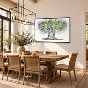 Tree Of Life Colorful Life canvas wall art room mockup