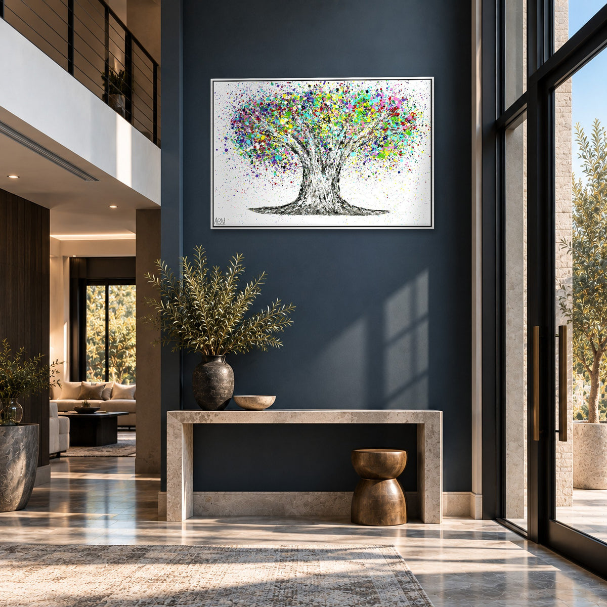 Tree Of Life Colorful Life canvas wall art room mockup