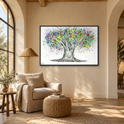 Tree Of Life Colorful Life canvas wall art room mockup