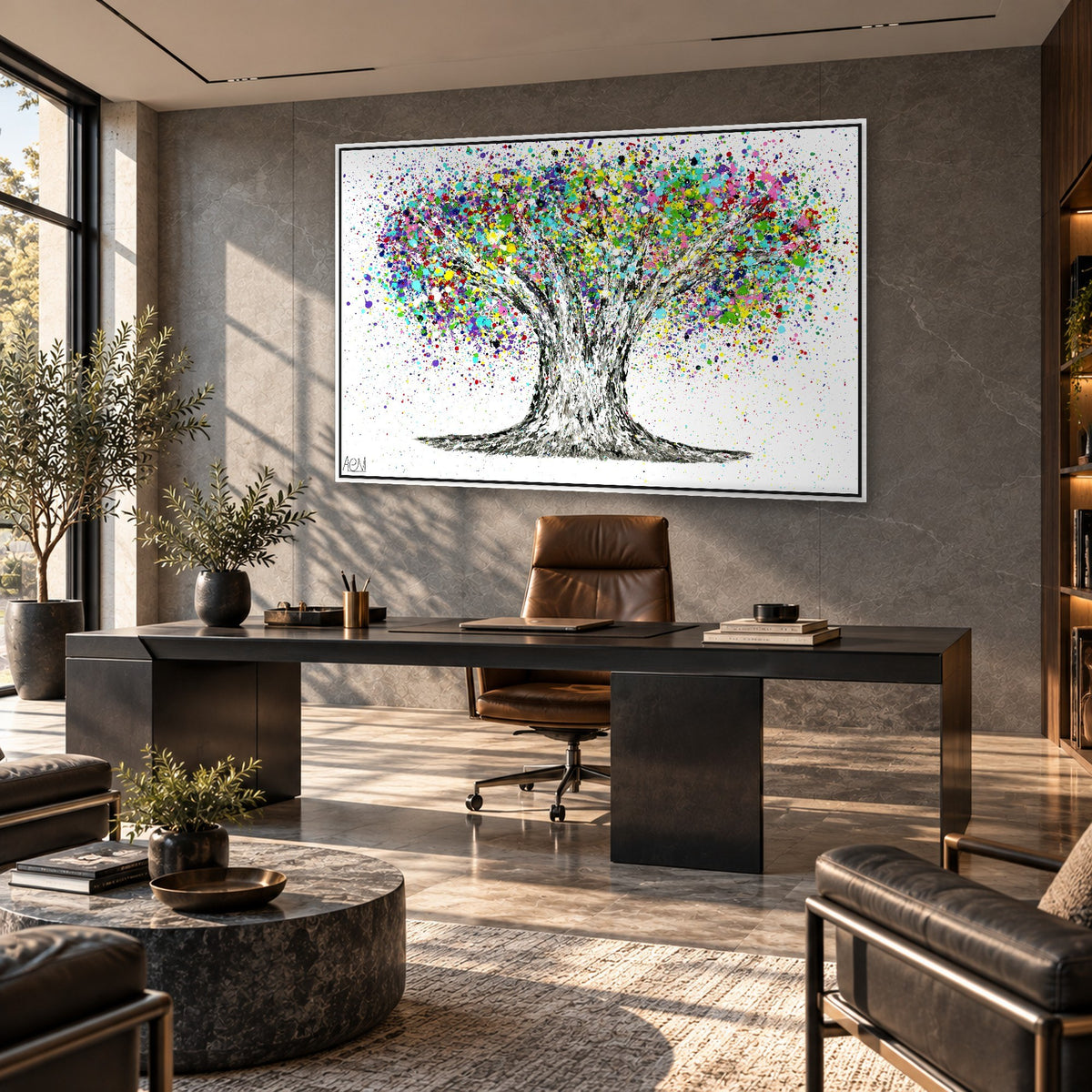 Tree Of Life Colorful Life canvas wall art room mockup