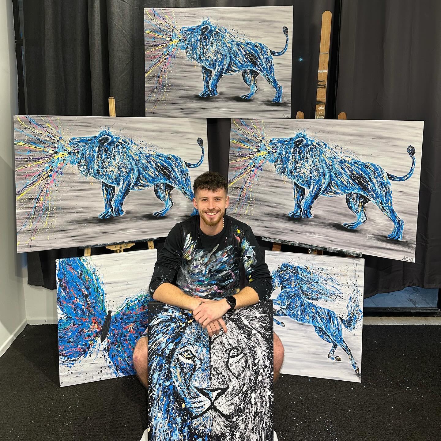 ORIGINAL ARTWORK - Roar Of Strength - BY Albert Levi Art