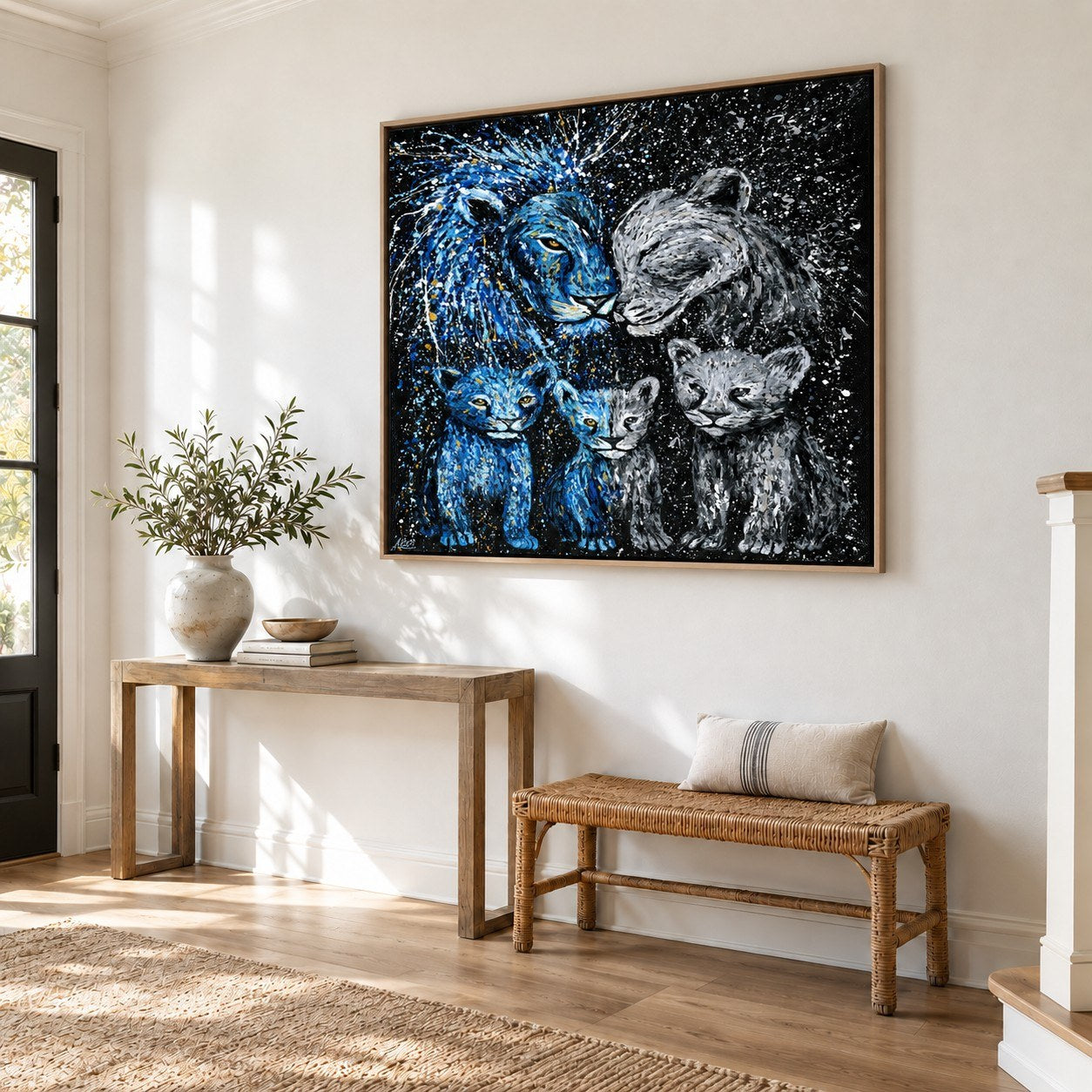 Strong Together canvas wall art, entry bright room mockup