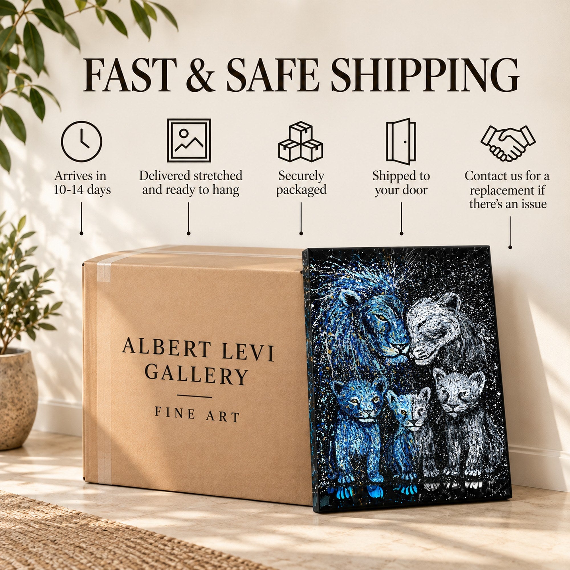 Strong Together canvas shipping information
