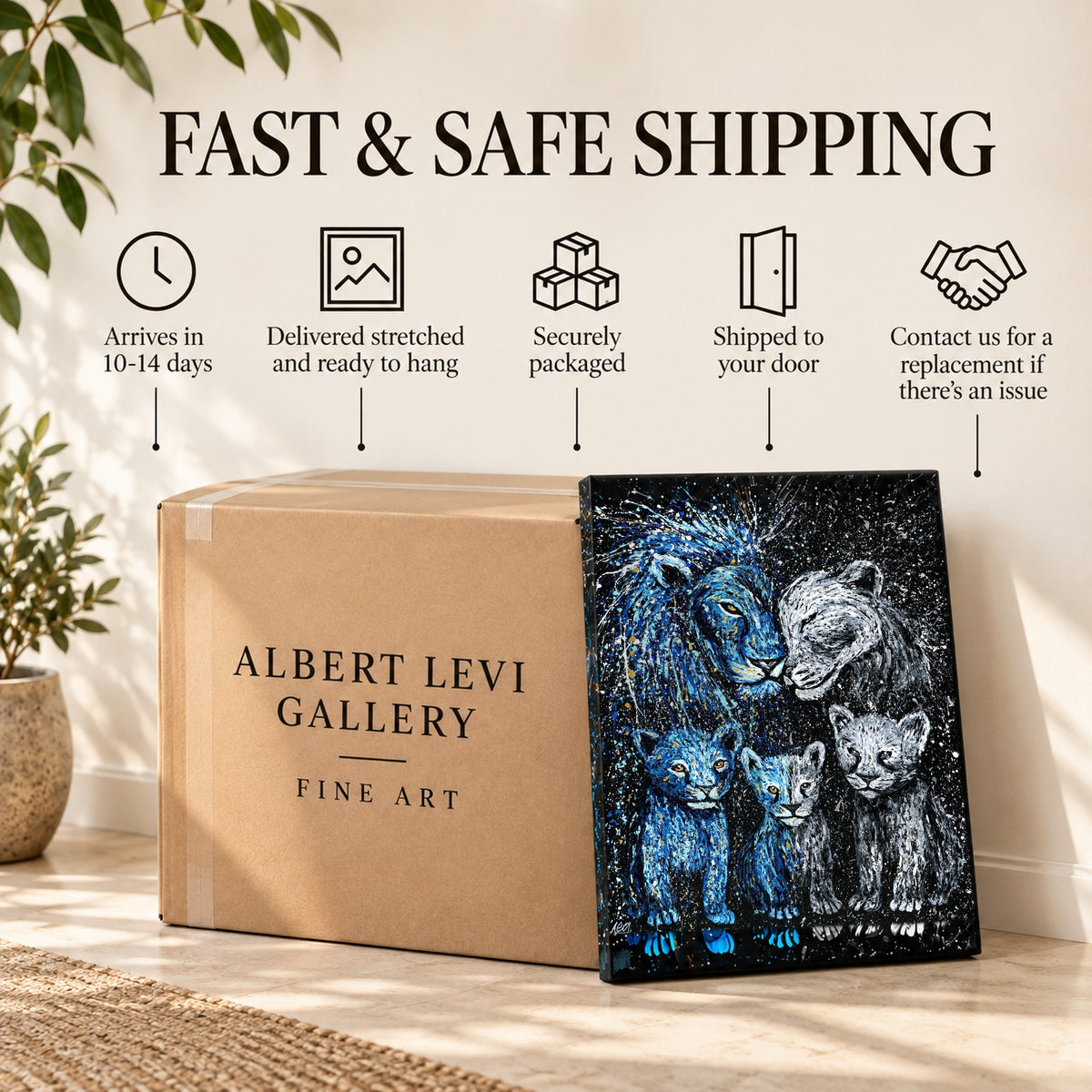 Strong Together canvas shipping information