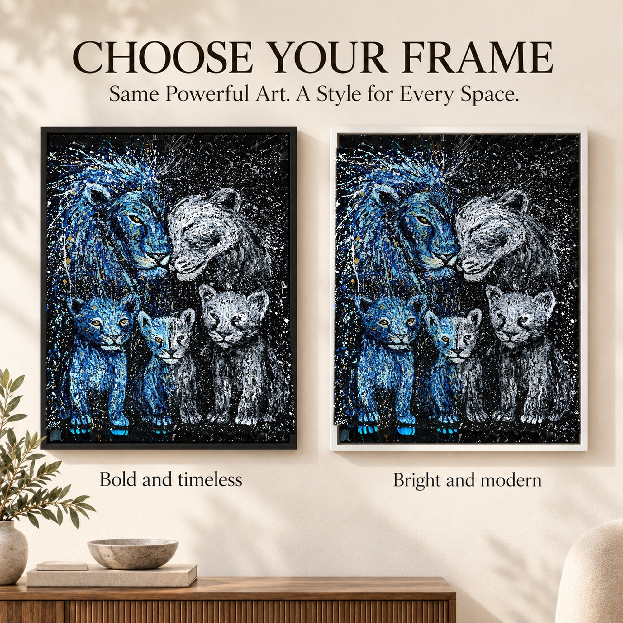 Strong Together canvas frame options