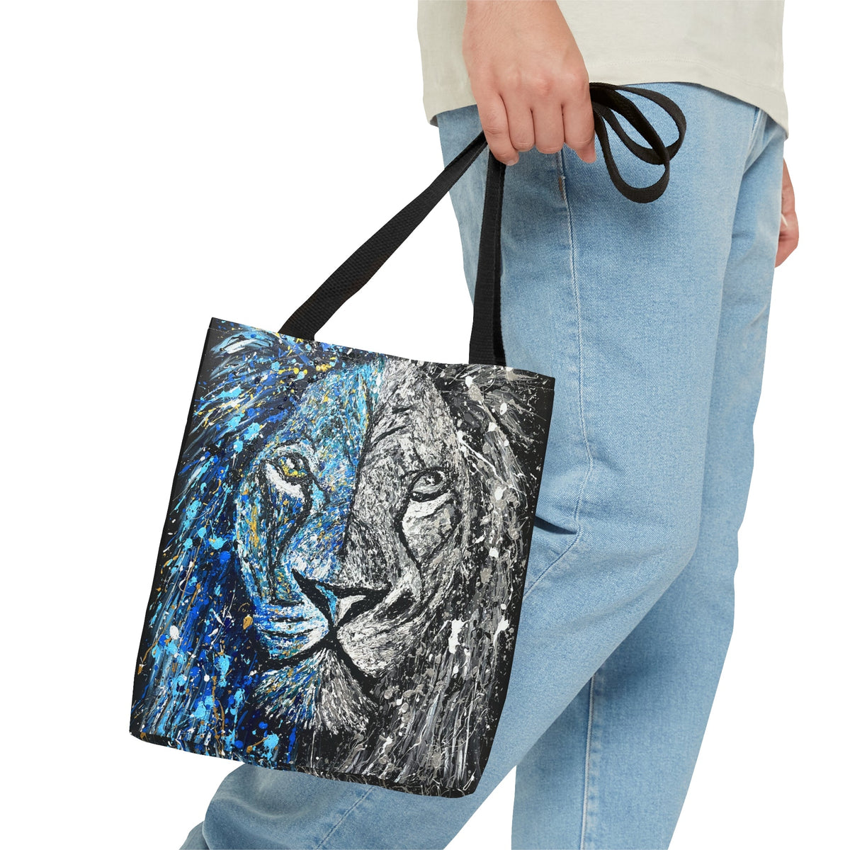 Tote Bag BLUE&WHITE INTENSITY - Bags BY Albert Levi Art