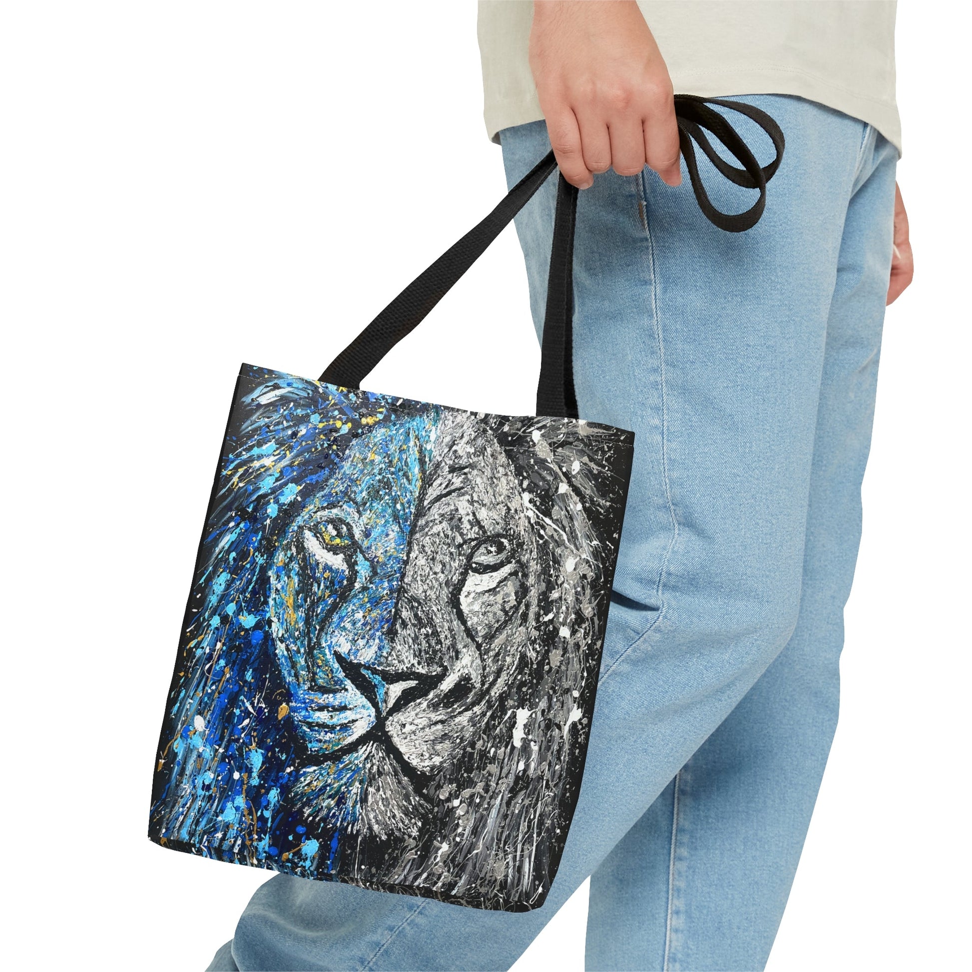Tote Bag BLUE&WHITE INTENSITY - Bags BY Albert Levi Art