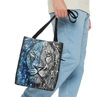 Tote Bag BLUE&WHITE INTENSITY - Bags BY Albert Levi Art