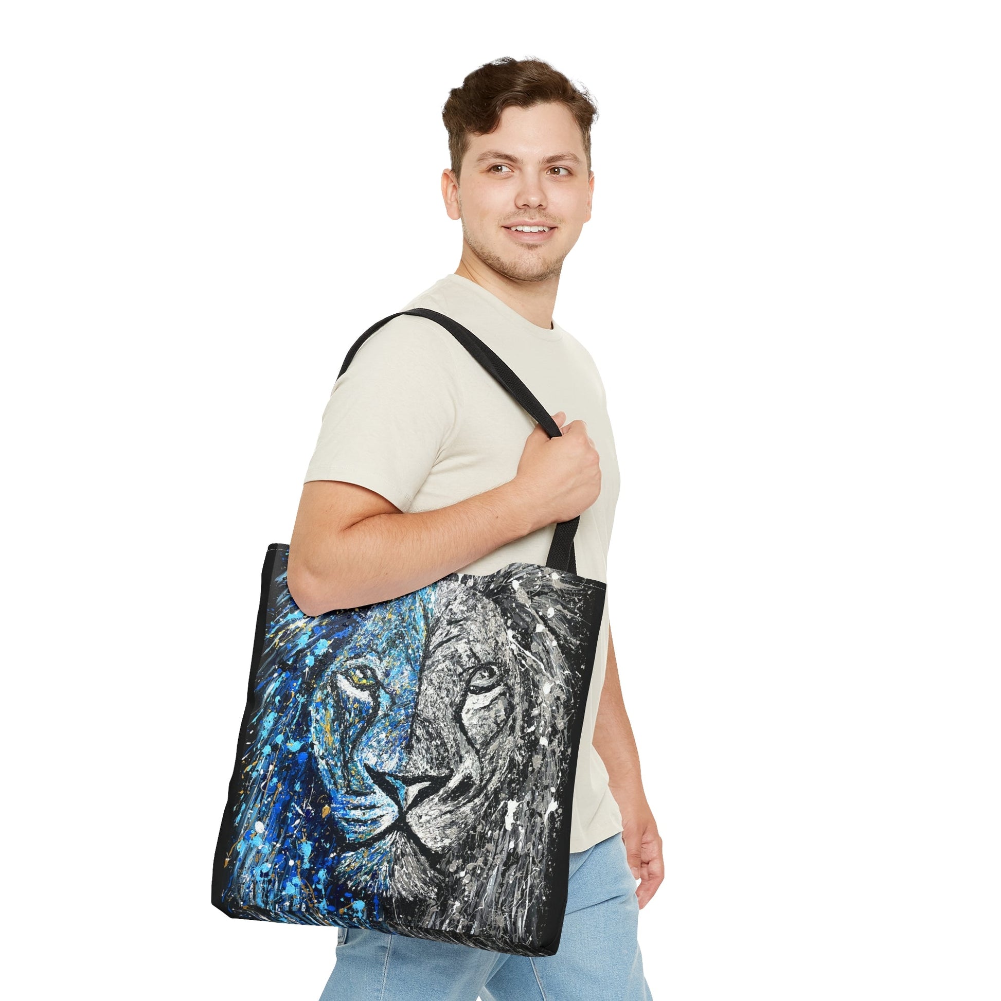 Tote Bag BLUE&WHITE INTENSITY - Bags BY Albert Levi Art