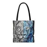 Tote Bag BLUE&WHITE INTENSITY - Bags BY Albert Levi Art