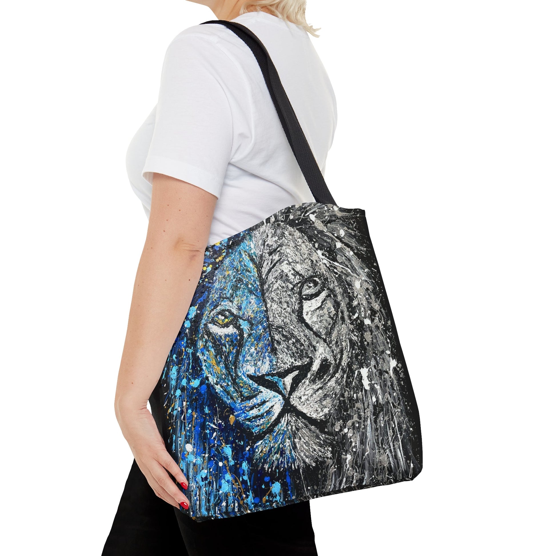 Tote Bag BLUE&WHITE INTENSITY - Bags BY Albert Levi Art