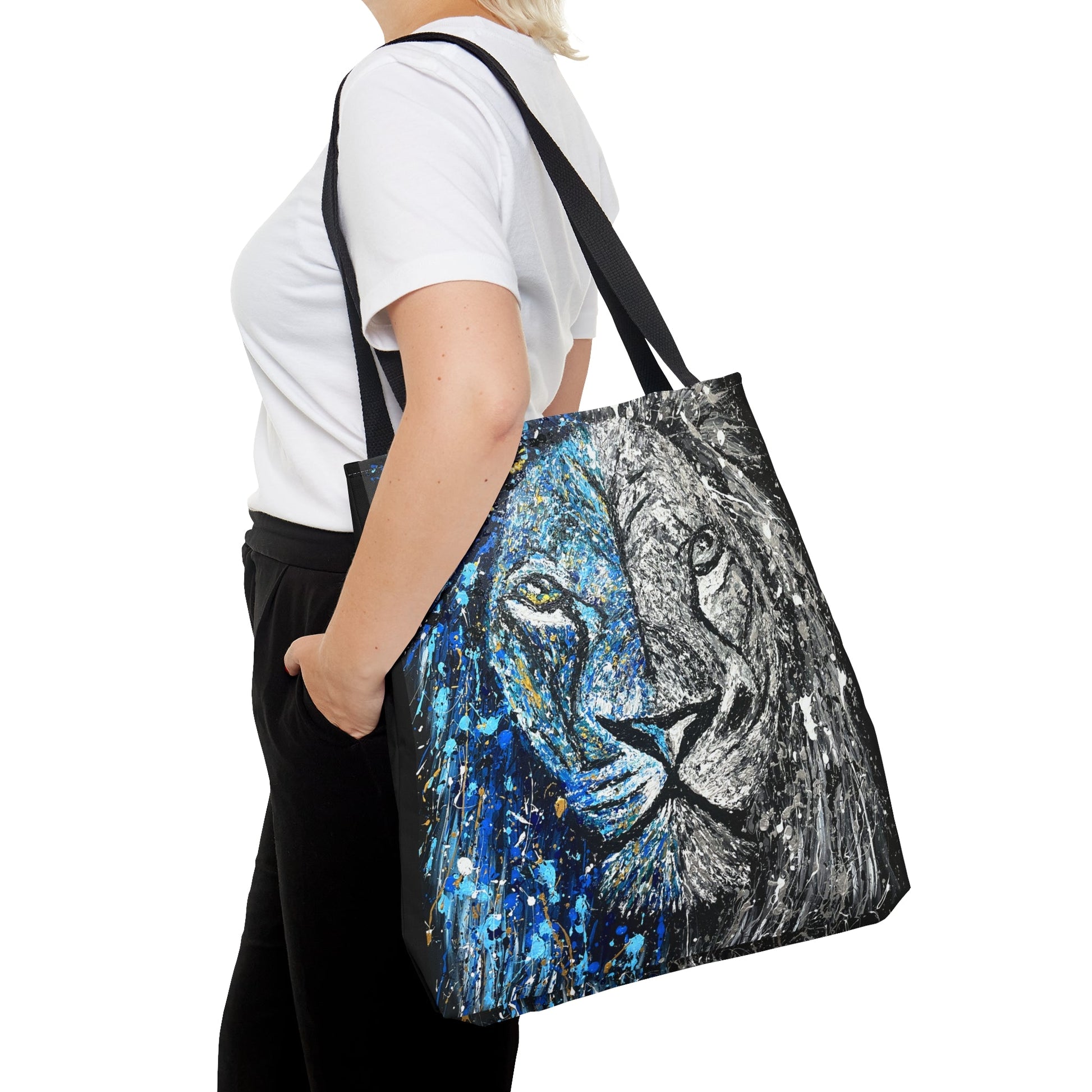 Tote Bag BLUE&WHITE INTENSITY - Bags BY Albert Levi Art