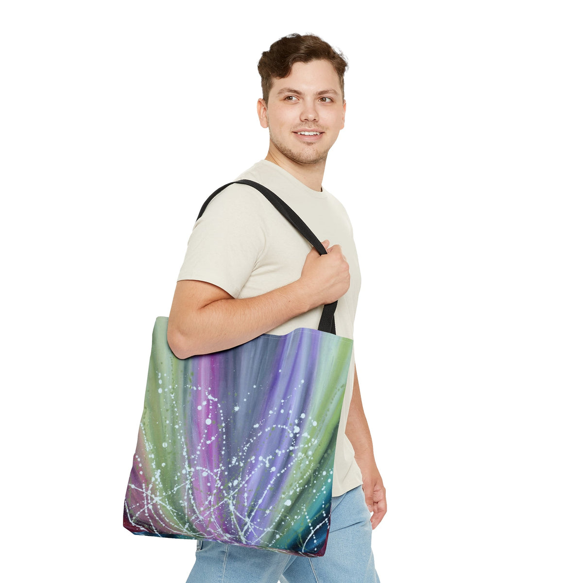Tote Bag - colorful lotus - Bags BY Albert Levi Art