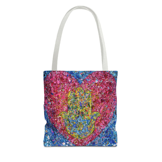 Colorful Bags: "Tote Bag - Heart Of Protection" by Albert Levi Art
