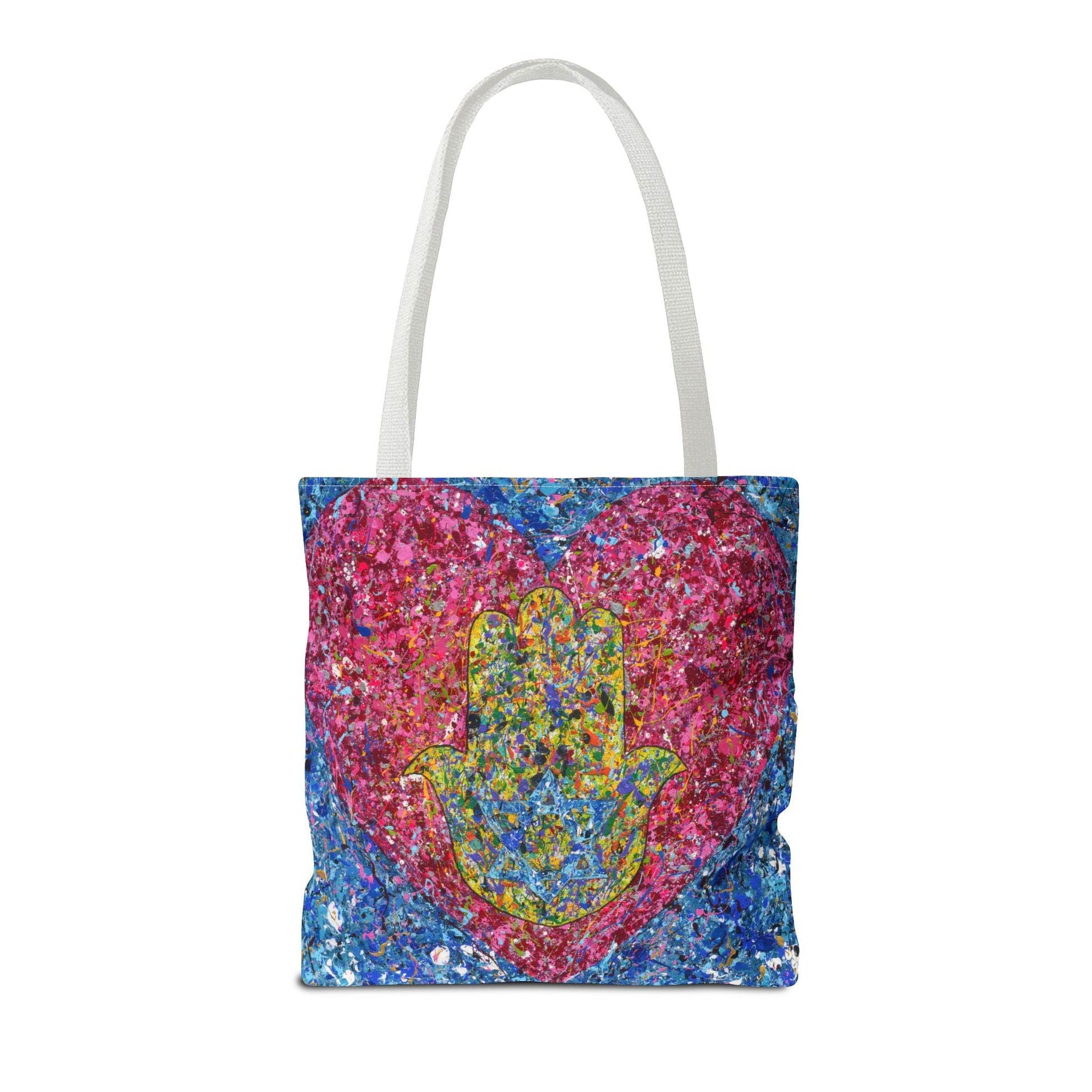 Colorful Bags: "Tote Bag - Heart Of Protection" by Albert Levi Art