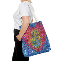 Colorful Bags: "Tote Bag - Heart Of Protection" by Albert Levi Art