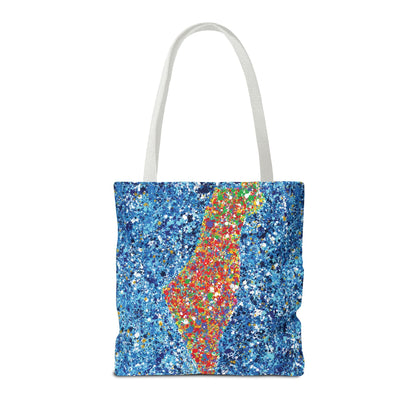 Colorful Bags: "Tote Bag - Map Of Israel" by Albert Levi Art