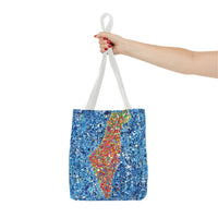 Colorful Bags: "Tote Bag - Map Of Israel" by Albert Levi Art