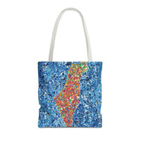 Colorful Bags: "Tote Bag - Map Of Israel" by Albert Levi Art