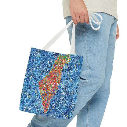 Colorful Bags: "Tote Bag - Map Of Israel" by Albert Levi Art