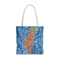 Colorful Bags: "Tote Bag - Map Of Israel" by Albert Levi Art