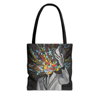 Tote Bag - MY HEAD EXPLODED - Bags BY Albert Levi Art