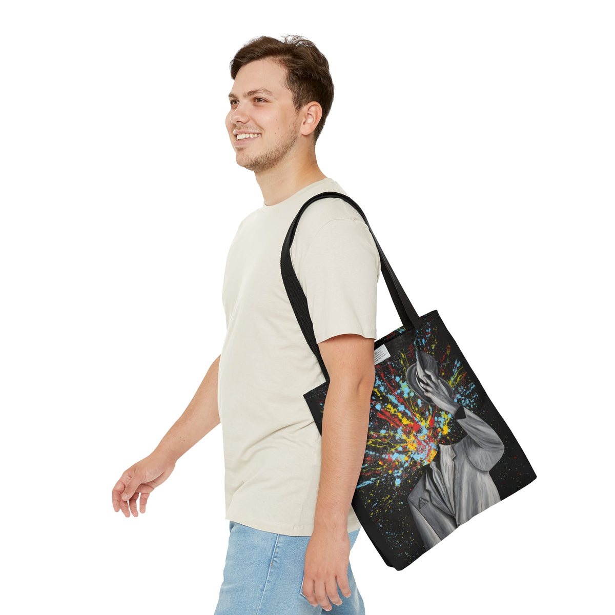 Tote Bag - MY HEAD EXPLODED - Bags BY Albert Levi Art