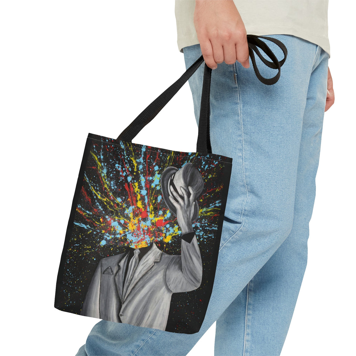 Tote Bag - MY HEAD EXPLODED - Bags BY Albert Levi Art