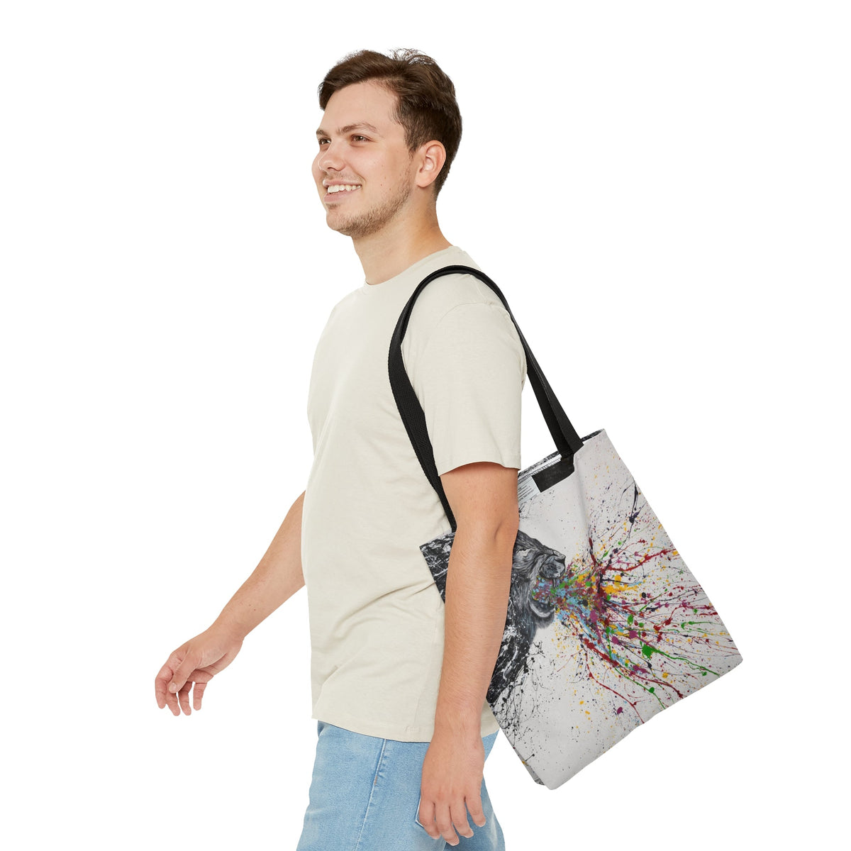 Tote Bag - Roar Lion - Bags BY Albert Levi Art