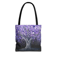 Tote Bag - TRANQUIL PURPLE - Bags BY Albert Levi Art