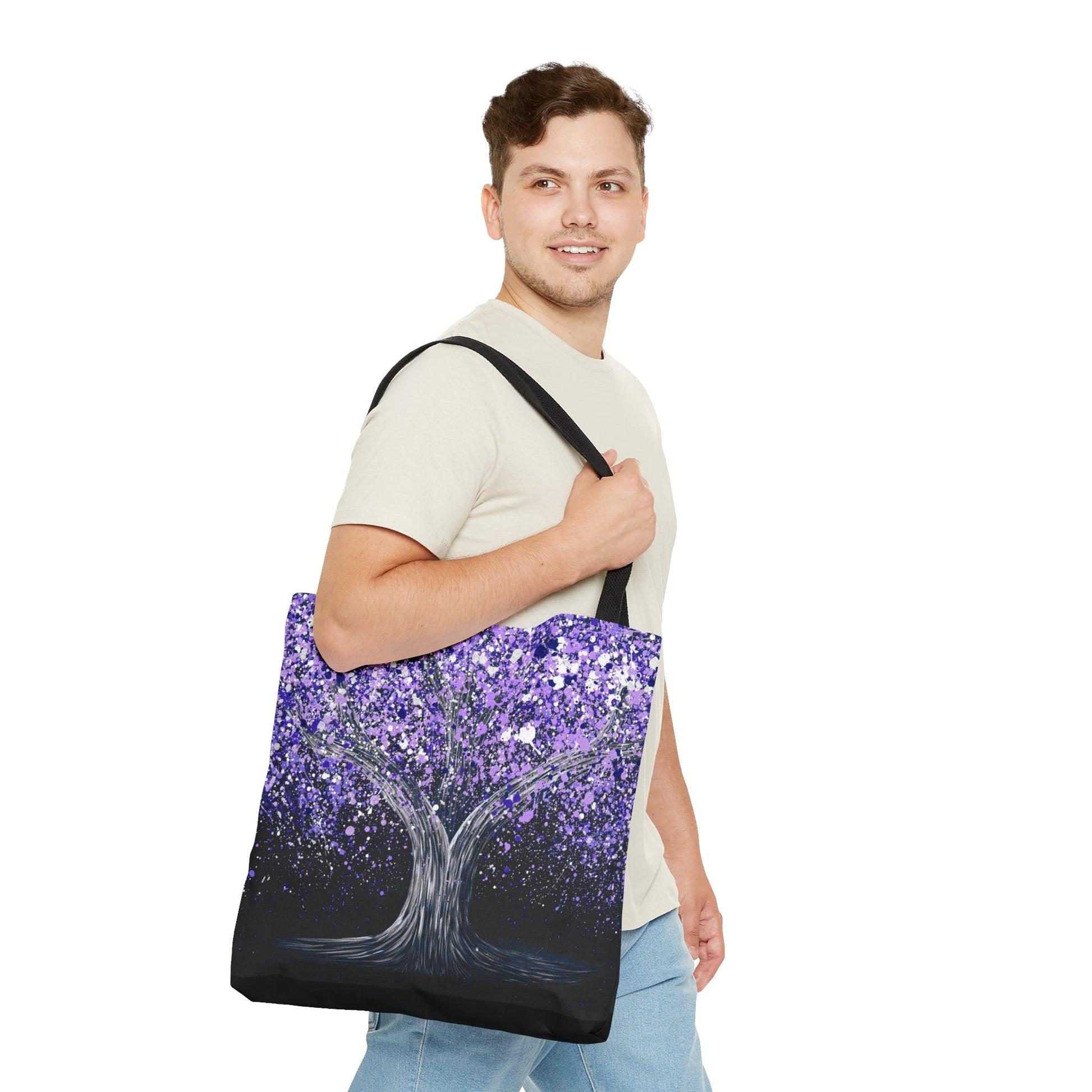 Tote Bag - TRANQUIL PURPLE - Bags BY Albert Levi Art