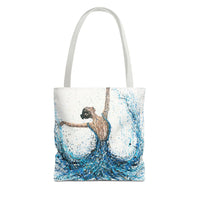 Colorful Bags: "Tote Bag - We Will Dance Again" by Albert Levi Art