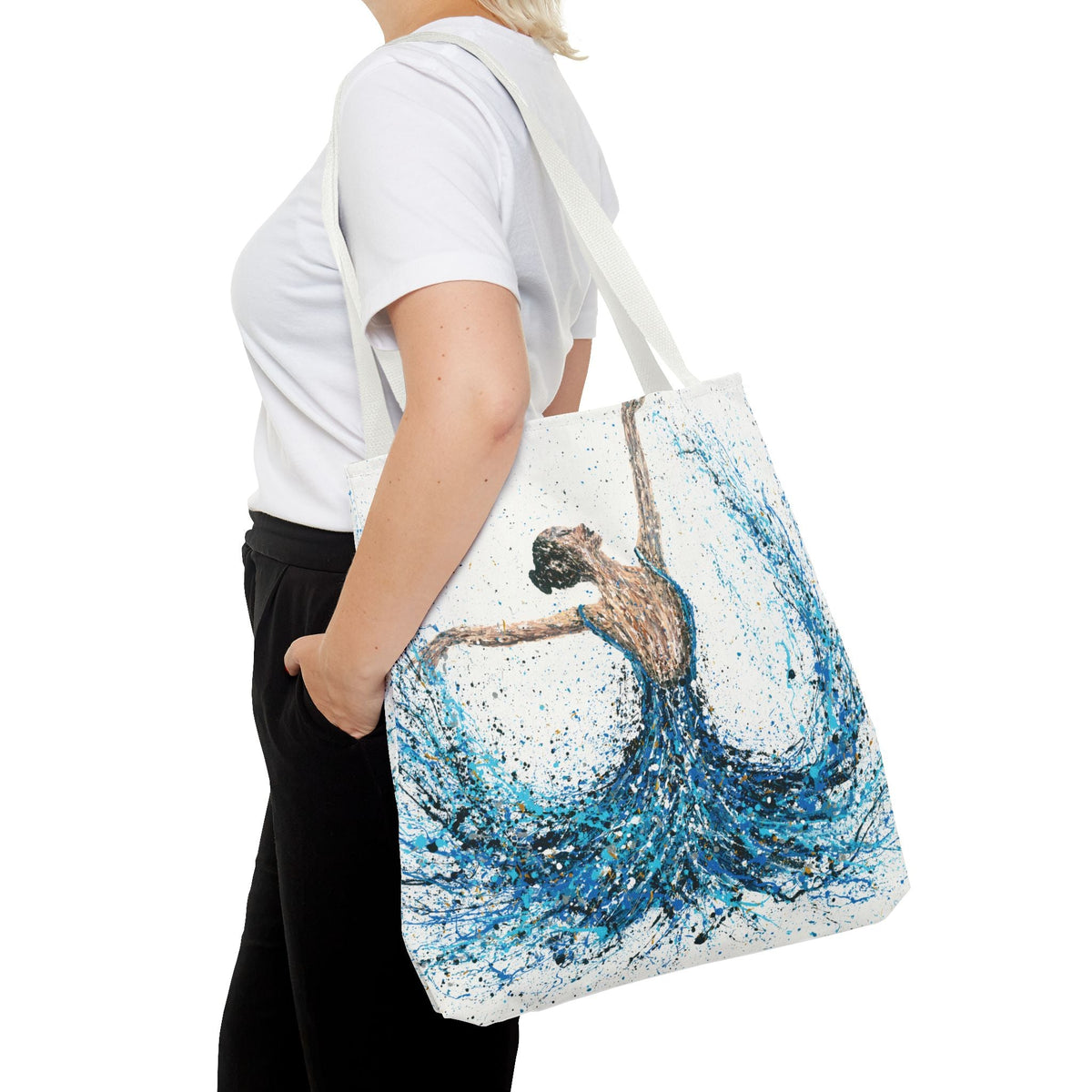 Colorful Bags: "Tote Bag - We Will Dance Again" by Albert Levi Art