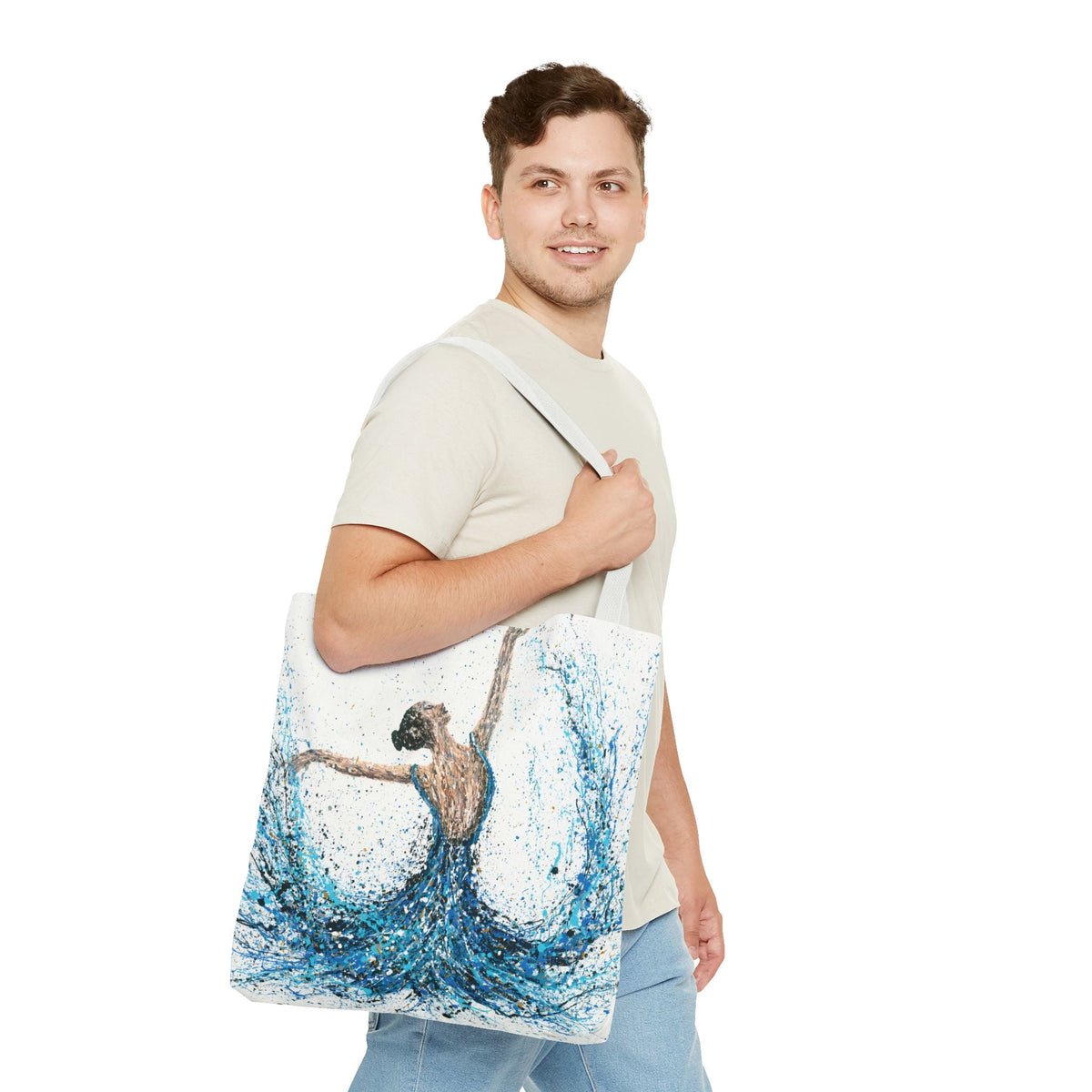 Colorful Bags: "Tote Bag - We Will Dance Again" by Albert Levi Art