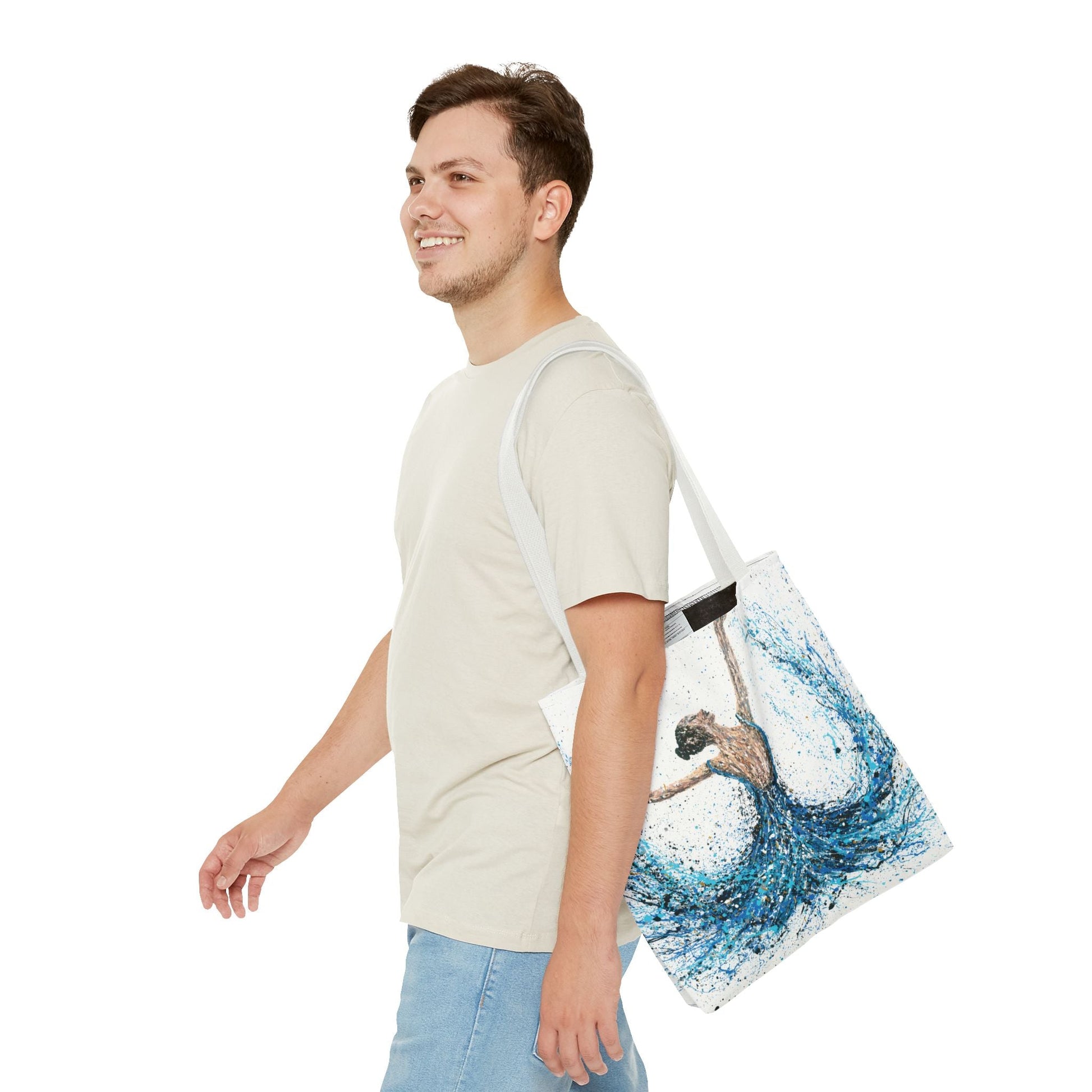 Colorful Bags: "Tote Bag - We Will Dance Again" by Albert Levi Art