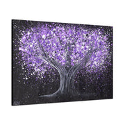 Tree Of Happiness - Calm Curple - Canvas BY Albert Levi Art