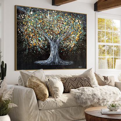 Limited Edition Print - Tree Of Happiness - Earthy Elegance - Canvas BY Albert Levi Art