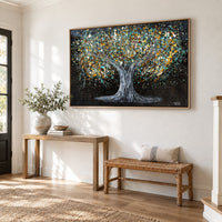 Tree Of Happiness Earth canvas wall art room mockup