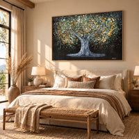 Tree Of Happiness Earth canvas wall art room mockup