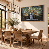 Tree Of Happiness Earth canvas wall art room mockup