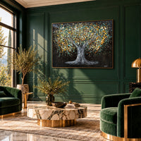 Tree Of Happiness Earth canvas wall art room mockup
