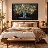 Tree Of Happiness Earth canvas wall art room mockup