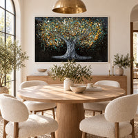 Tree Of Happiness Earth canvas wall art room mockup
