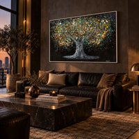 Tree Of Happiness Earth canvas wall art room mockup