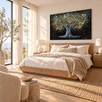Tree Of Happiness Earth canvas wall art room mockup
