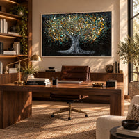 Tree Of Happiness Earth canvas wall art room mockup
