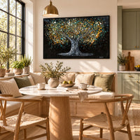 Tree Of Happiness Earth canvas wall art room mockup