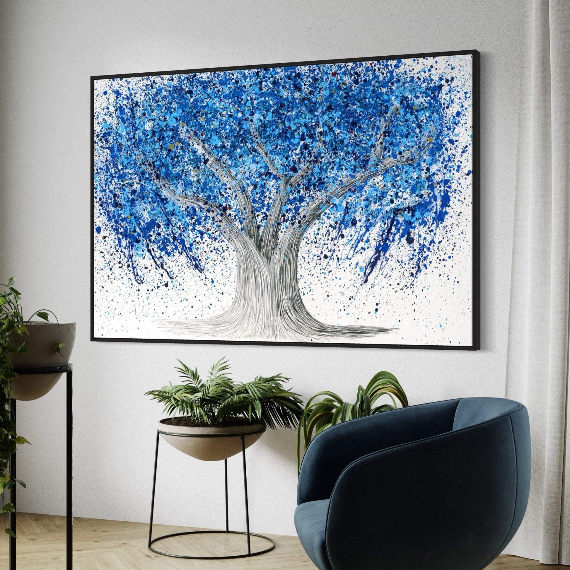 LIMITED EDITION PRINT - Tree of Life - Blue Life - Canvas BY Albert Levi Art