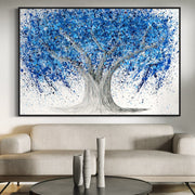 LIMITED EDITION PRINT - Tree of Life - Blue Life - Canvas BY Albert Levi Art