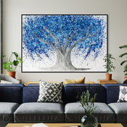LIMITED EDITION PRINT - Tree of Life - Blue Life - Canvas BY Albert Levi Art
